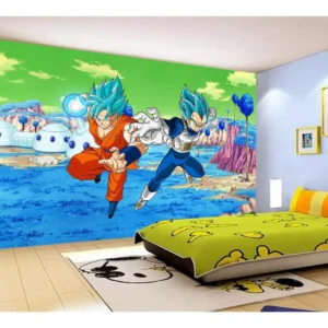 Papel De Parede Dragon Ball Goku Vegeta Anime 7,5m² Dbz405