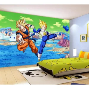 Papel De Parede Dragon Ball Goku Vegeta Anime 7,5m² Dbz406