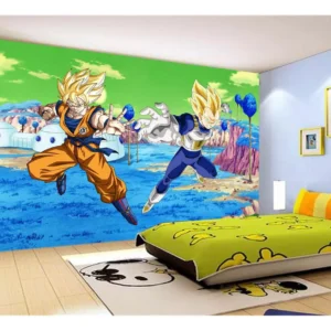 Papel De Parede Dragon Ball Goku Vegeta Anime 7,5m² Dbz407