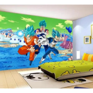 Papel De Parede Dragon Ball Goku Vegeta Anime 7,5m² Dbz409