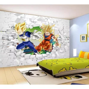 Papel De Parede Dragon Ball Goku Vegeta Anime 7,5m² Dbz41