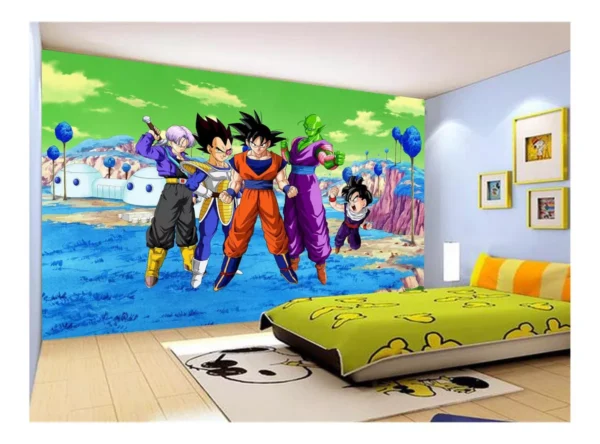 Papel De Parede Dragon Ball Goku Vegeta Anime 7,5m² Dbz411