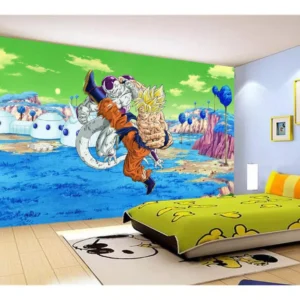 Papel De Parede Dragon Ball Goku Vegeta Anime 7,5m² Dbz412