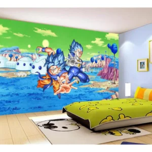 Papel De Parede Dragon Ball Goku Vegeta Anime 7,5m² Dbz413