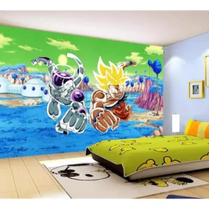 Papel De Parede Dragon Ball Goku Vegeta Anime 7,5m² Dbz415