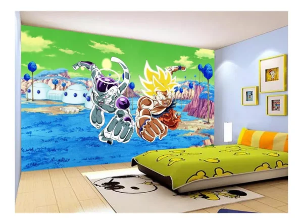 Papel De Parede Dragon Ball Goku Vegeta Anime 7,5m² Dbz415