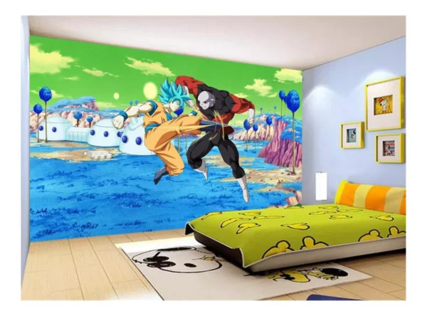 Papel De Parede Dragon Ball Goku Vegeta Anime 7,5m² Dbz416