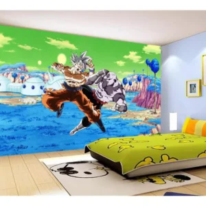 Papel De Parede Dragon Ball Goku Vegeta Anime 7,5m² Dbz418