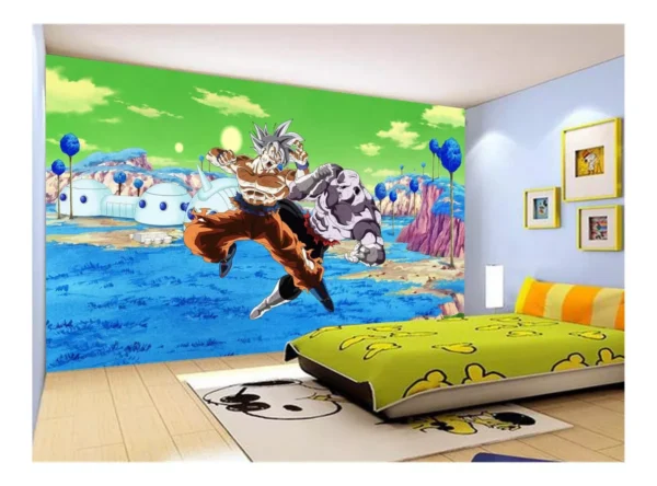 Papel De Parede Dragon Ball Goku Vegeta Anime 7,5m² Dbz418