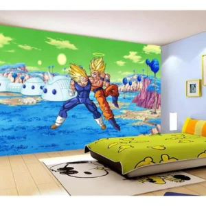 Papel De Parede Dragon Ball Goku Vegeta Anime 7,5m² Dbz419