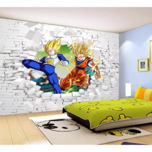 Papel De Parede Dragon Ball Goku Vegeta Anime 7,5m² Dbz42