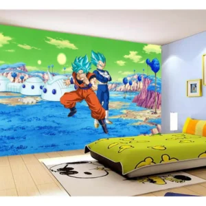 Papel De Parede Dragon Ball Goku Vegeta Anime 7,5m² Dbz421