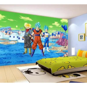 Papel De Parede Dragon Ball Goku Vegeta Anime 7,5m² Dbz423