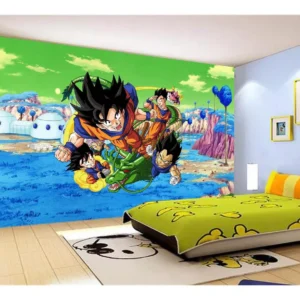 Papel De Parede Dragon Ball Goku Vegeta Anime 7,5m² Dbz424