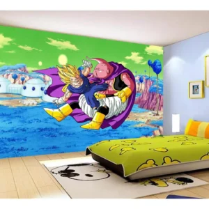 Papel De Parede Dragon Ball Goku Vegeta Anime 7,5m² Dbz425