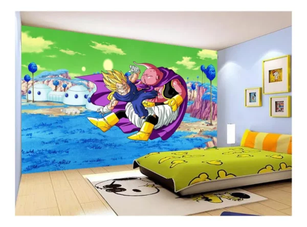 Papel De Parede Dragon Ball Goku Vegeta Anime 7,5m² Dbz425