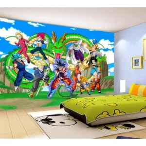 Papel De Parede Dragon Ball Goku Vegeta Anime 7,5m² Dbz427