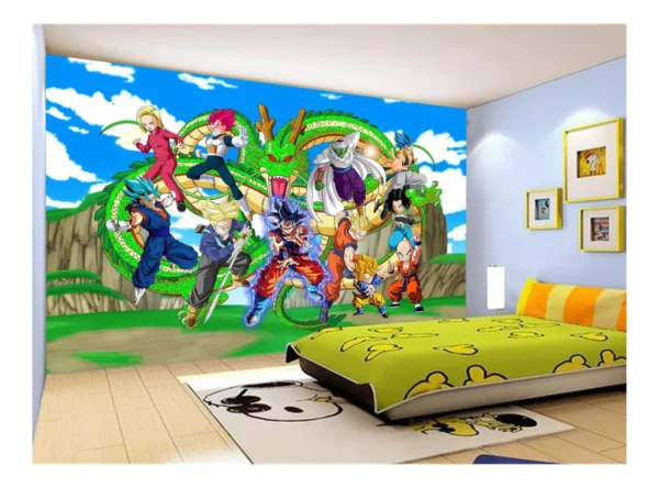 Papel De Parede Dragon Ball Goku Vegeta Anime 7,5m² Dbz427