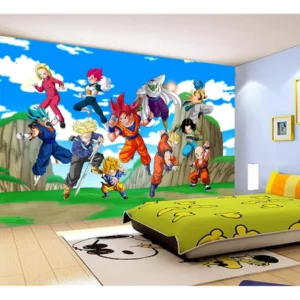 Papel De Parede Dragon Ball Goku Vegeta Anime 7,5m² Dbz429