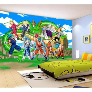 Papel De Parede Dragon Ball Goku Vegeta Anime 7,5m² Dbz430