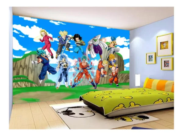 Papel De Parede Dragon Ball Goku Vegeta Anime 7,5m² Dbz431