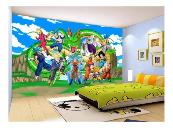 Papel De Parede Dragon Ball Goku Vegeta Anime 7,5m² Dbz432