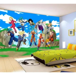 Papel De Parede Dragon Ball Goku Vegeta Anime 7,5m² Dbz433