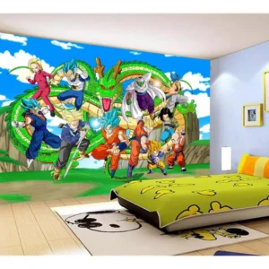 Papel De Parede Dragon Ball Goku Vegeta Anime 7,5m² Dbz434