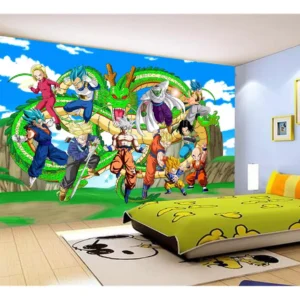 Papel De Parede Dragon Ball Goku Vegeta Anime 7,5m² Dbz435