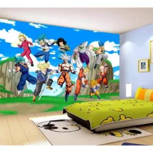 Papel De Parede Dragon Ball Goku Vegeta Anime 7,5m² Dbz436