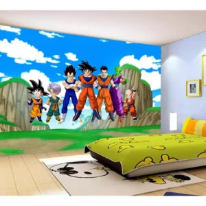 Papel De Parede Dragon Ball Goku Vegeta Anime 7,5m² Dbz437