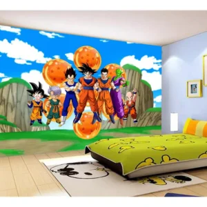 Papel De Parede Dragon Ball Goku Vegeta Anime 7,5m² Dbz438