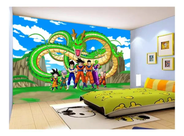 Papel De Parede Dragon Ball Goku Vegeta Anime 7,5m² Dbz439