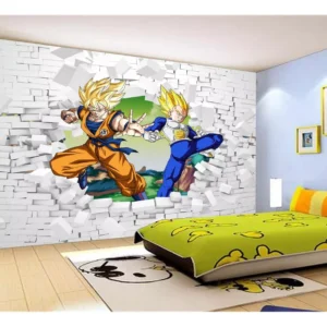 Papel De Parede Dragon Ball Goku Vegeta Anime 7,5m² Dbz44