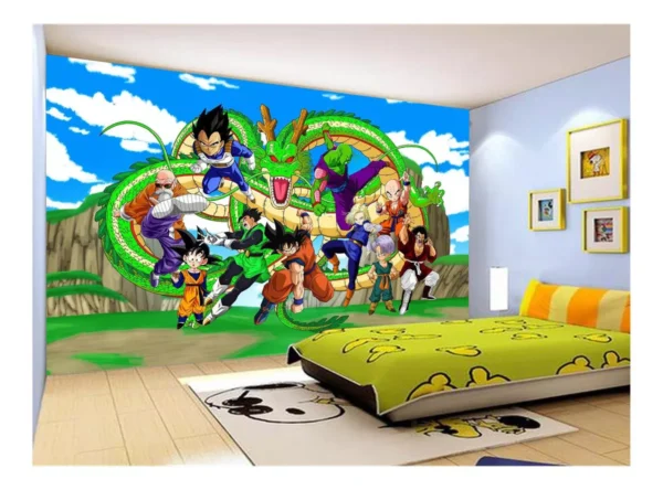 Papel De Parede Dragon Ball Goku Vegeta Anime 7,5m² Dbz441