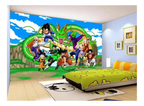 Papel De Parede Dragon Ball Goku Vegeta Anime 7,5m² Dbz442