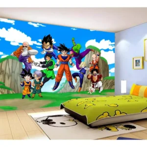 Papel De Parede Dragon Ball Goku Vegeta Anime 7,5m² Dbz443