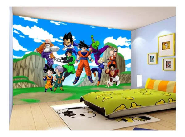 Papel De Parede Dragon Ball Goku Vegeta Anime 7,5m² Dbz443