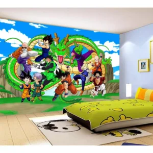 Papel De Parede Dragon Ball Goku Vegeta Anime 7,5m² Dbz445