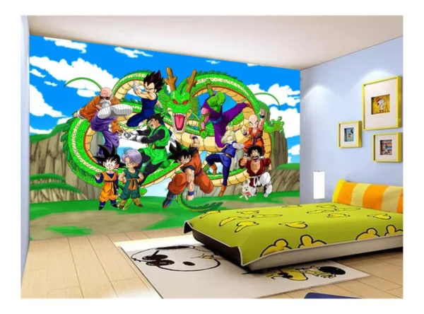 Papel De Parede Dragon Ball Goku Vegeta Anime 7,5m² Dbz445