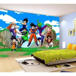 Papel De Parede Dragon Ball Goku Vegeta Anime 7,5m² Dbz446