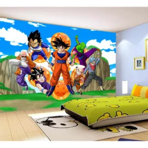 Papel De Parede Dragon Ball Goku Vegeta Anime 7,5m² Dbz447