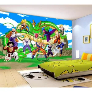 Papel De Parede Dragon Ball Goku Vegeta Anime 7,5m² Dbz448