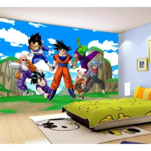 Papel De Parede Dragon Ball Goku Vegeta Anime 7,5m² Dbz449