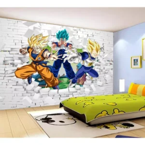 Papel De Parede Dragon Ball Goku Vegeta Anime 7,5m² Dbz45