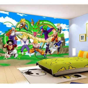 Papel De Parede Dragon Ball Goku Vegeta Anime 7,5m² Dbz450