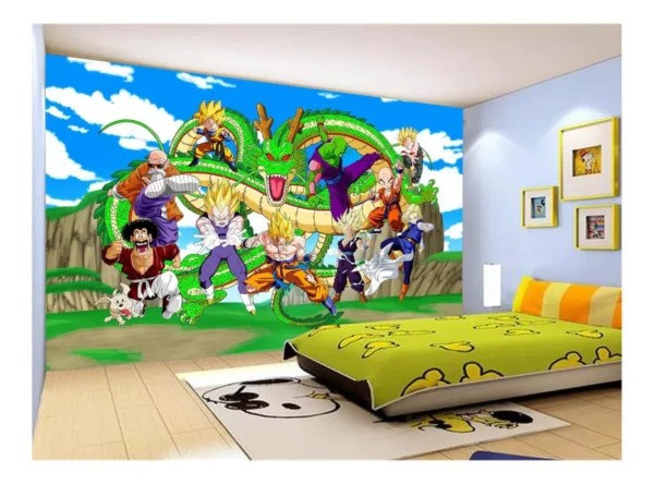 Papel De Parede Dragon Ball Goku Vegeta Anime 7,5m² Dbz450