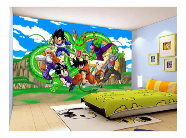 Papel De Parede Dragon Ball Goku Vegeta Anime 7,5m² Dbz451