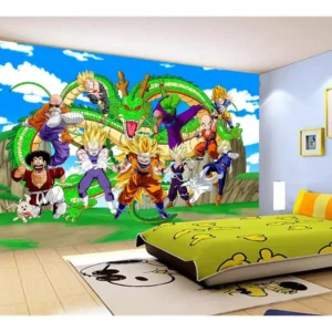 Papel De Parede Dragon Ball Goku Vegeta Anime 7,5m² Dbz455