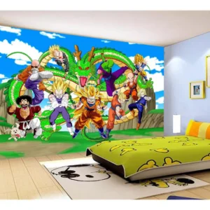 Papel De Parede Dragon Ball Goku Vegeta Anime 7,5m² Dbz456